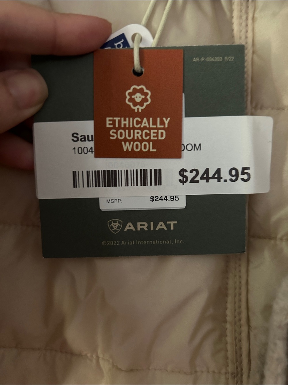 Ariat Beige Fringe Collar Wool-Blend Blazer - Picture 3 of 4